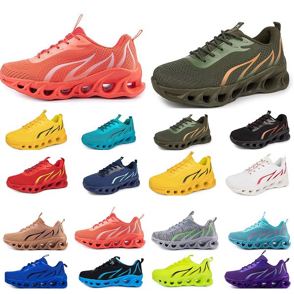 Flache Frühlingsmänner Schuhe Running Schuhe weiche Sohle Bule graue neue Models Mode Farbblockierung Sport großer Größe A11 31