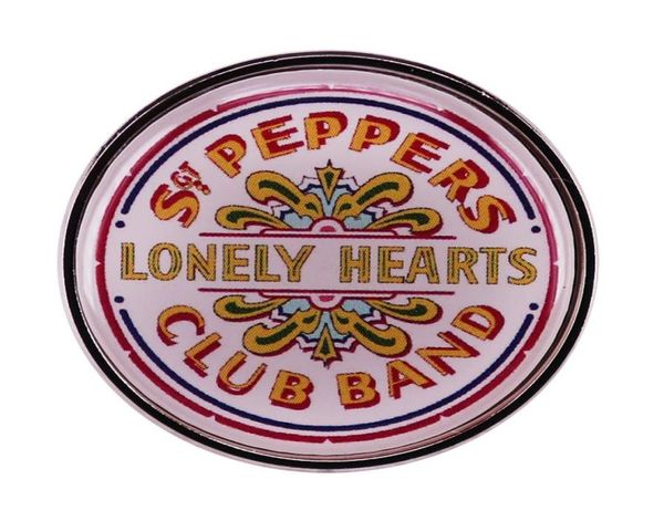 Die Beatleees SGT Peppers Lonely Hearts x Club Band Logo Emaille Pin Button Badge1078456