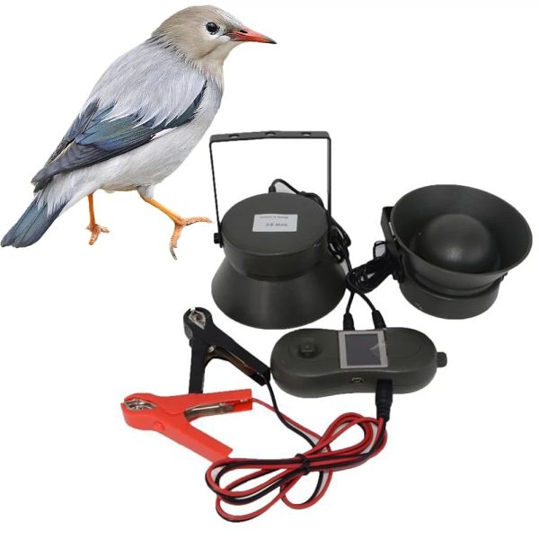 Anelli Nuovo dispositivo elettronico di richiamo del suono degli uccelli Previeni il chiamante degli uccelli della sabbia Lettore Mp3 del chiamante del canto degli uccelli con confezione regalo con altoparlante 2X50W