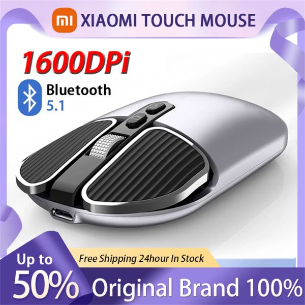 Xiaomi m203 mouse sem fio 2.4g bluetooth 5.1 modo duplo recarregável silencioso mouse óptico usb para computador portátil notebook