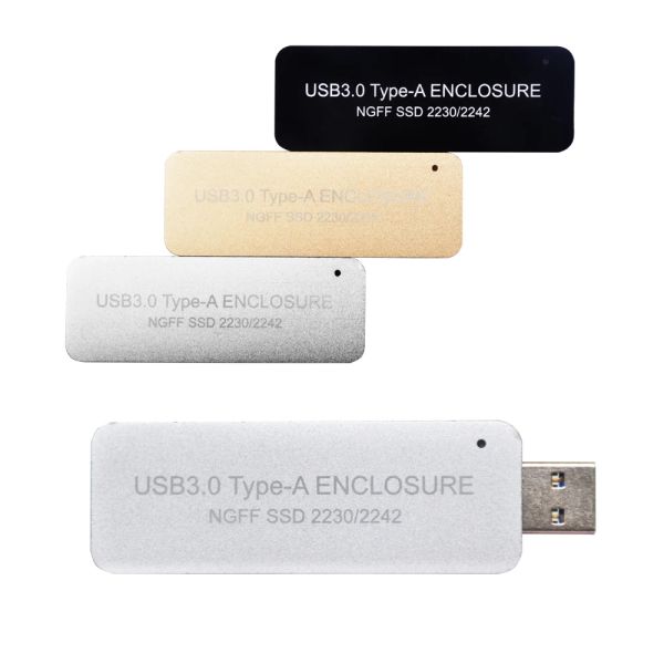 Kutular Geri Çekilebilir Anahtar USB 3.0 ila M.2 SATA SSD Muhafaza USB3.0 - NGFF B tuş B+M Tuş Adaptörü M2 Mini Mobil Taşınabilir Kutu