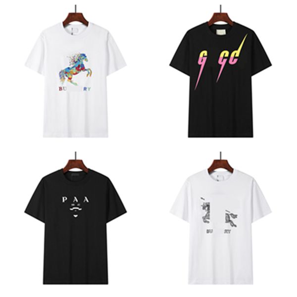Trapstar designer de moda jogar marca de luxo camiseta masculina puro algodão cavalo de guerra bordado cor anime padrão em torno do pescoço masculino roupas de manga curta M-3XLjing