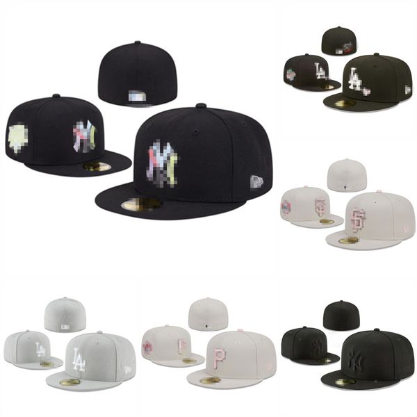 Оптовая продажа бейсбола для мужчин. Дизайнерская шляпа. Вся команда. Закрытые от солнца шапочки с вышивкой. Плоский козырек для мужчин и женщин. Полностью закрытый размер 7-8.