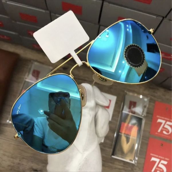 Top Qualität Pilot Designer Polarisierte Sonnenbrille Kröte Spiegel HD Outdoor Fahren Glas Herren Mode Damen mit Box Großhandel