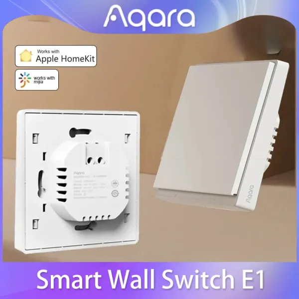 Controllo Aqara Smart Wall Switch Versione E1 Interruttore wireless Zigbee 3.0 Con/No Neutro One Key Telecomando Mi Home Homekt APP