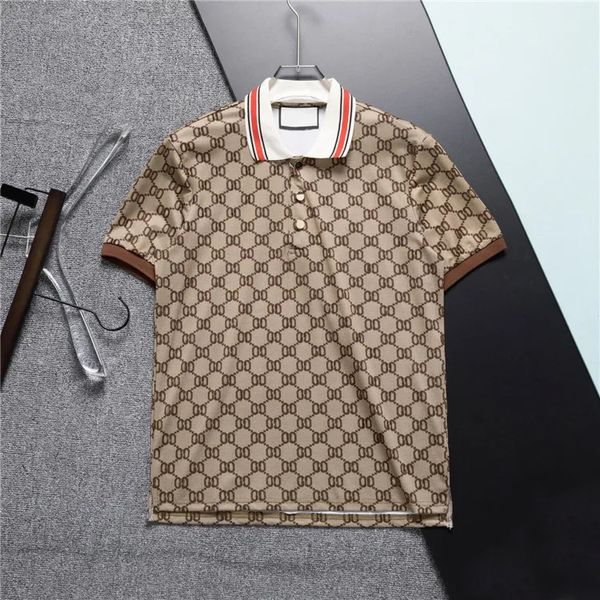 Polo dos homens t camisas de manga curta camisa carta impressão bordado moda golfe casual designer polos camisa polo verão