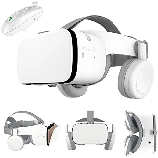 Geräte 3D VR Virtual Reality Headset, VR-Brille mit Bluetooth-Kopfhörer für iPhone Samsung Galaxy Mobiltelefon