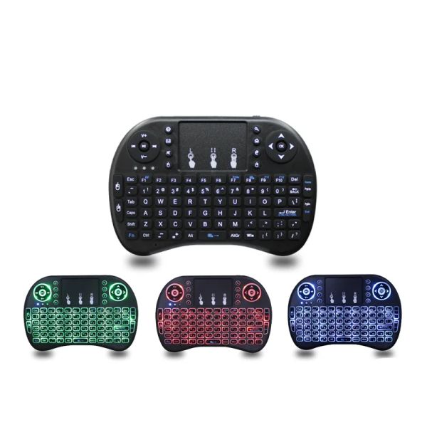 Keyboards Wireless Keyboard Gaming Backbeleuchtung i8 Mini Air Maus mit Touchpad -Fernbedienung für TV -Box x96 H96 Max