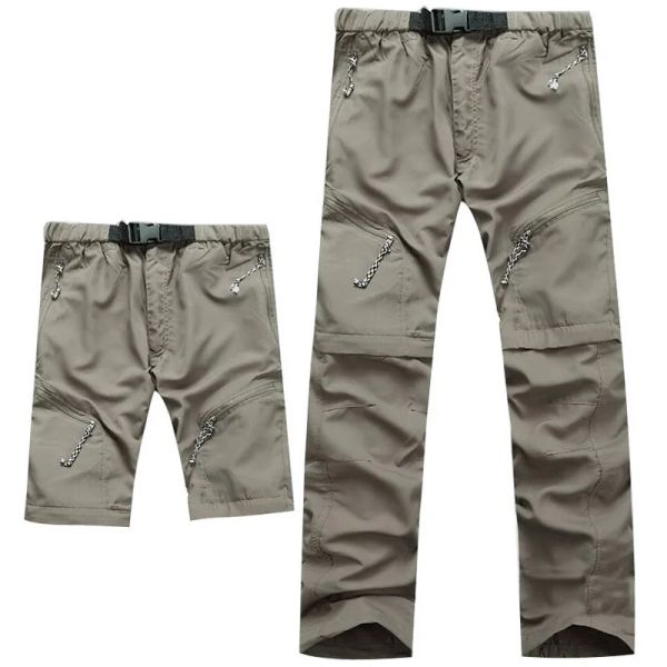 Calça de moletom de moletom de suor Hot Summer destacável Homens secos rápidos calças de calças multifuncionais militares de calças multifuncionais ativas