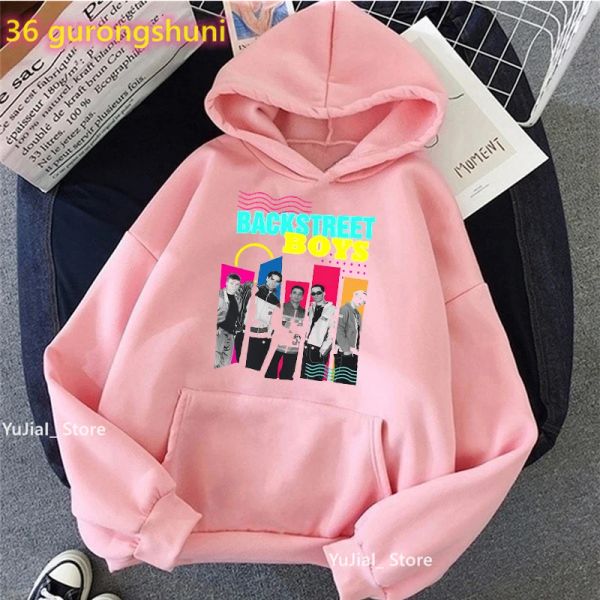 Spaccature di felpe backstreet boys dna tour world 2022 stampa grafica con cappuccio bianco/grigio/rosa con cappuccio da donna harajuku fashirt sweatshirt tops femme