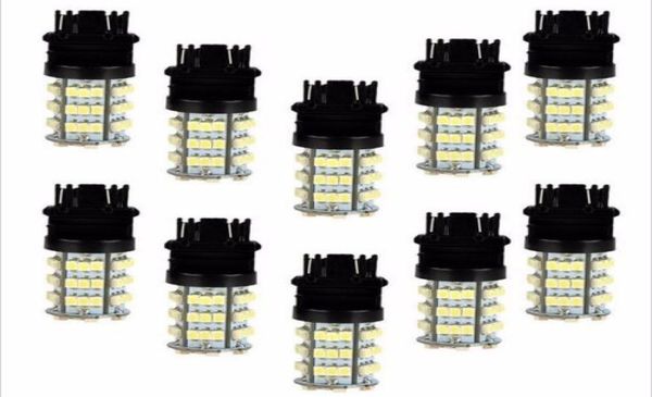 10x 3156 3157 6000k xenon branco luzes reversas cauda 54smd lâmpadas led para carro 5cm branco 12v lâmpadas para carro5808655