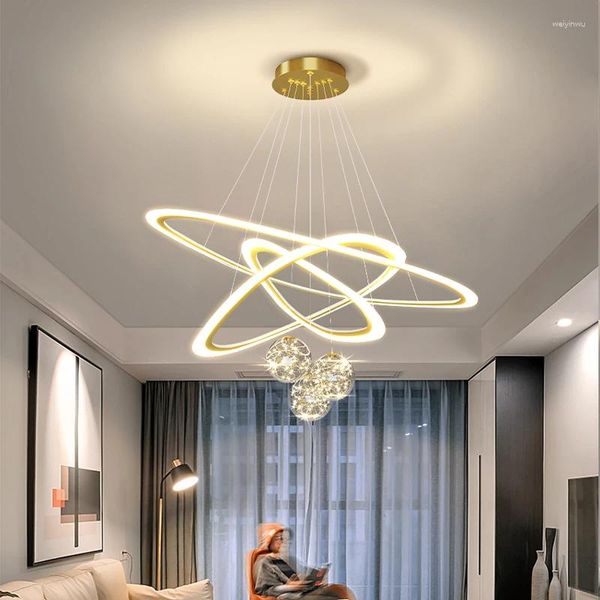 Lustres Nordic Modern Chandelier Iluminação Bola de vidro LED Lâmpada Industrial Teto Sala de estar Quarto Luminárias