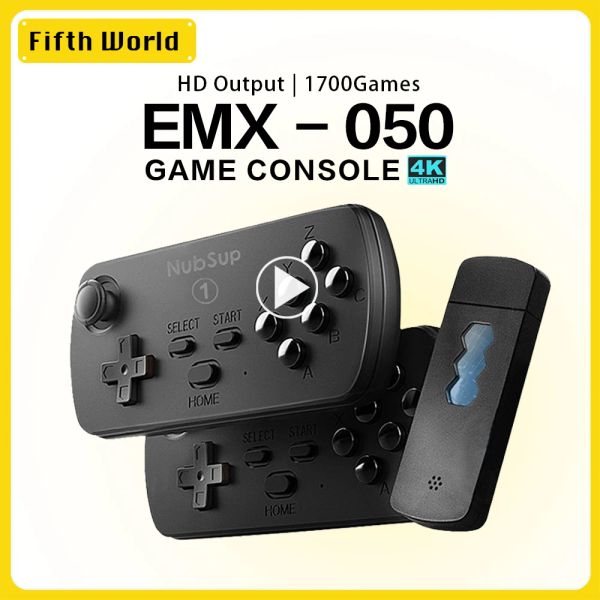 Consoles Game Stick 4K Retro TV Video Game Console Y3 Jogos Clássicos para FC/SFC/GBA/SEGA/MAME HD Gamepad sem fio com 6 botões