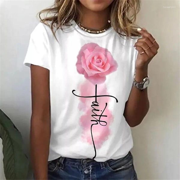 Damen-T-Shirts, lustiger Aufdruck, Vintage-T-Shirt, Rundhalsausschnitt, kurze Ärmel, lässige Oberteile