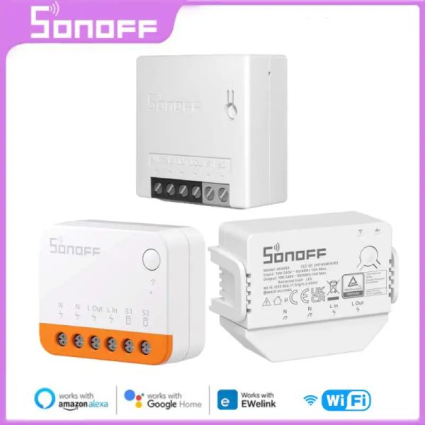 Steuern Sie den SONOFF R4 / R3 / R2 MINI-WLAN-Schalter Mini Extreme Smart Home-Modul WiFi-Relais mit Sprachfernbedienung über Alexa und Google Home