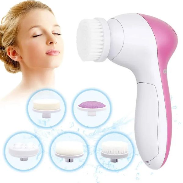 Geräte 5 in 1 Silikonreiniger, Tiefenreiniger, Porenreiniger, Gesichtsmassage, Hautpflege, wasserfester Make-up-Pinsel 2023 neu