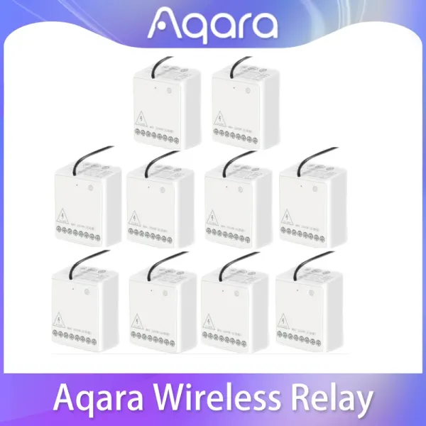 Controlla il modulo di controllo bidirezionale Aqara originale Controller interruttore relè wireless I canali intelligenti Zigbee funzionano con l'APP Mi Home Homekit