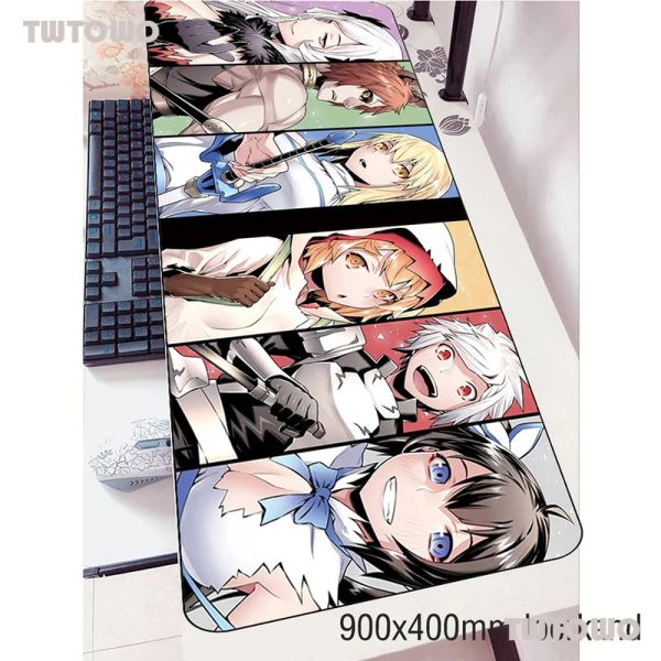 Pads DanMachi Mauspad Bestseller 900 x 400 x 2 mm Pad zur Maus Mauspad Esports Große Gaming Padmouse Gamer Tastatur Mausmatten