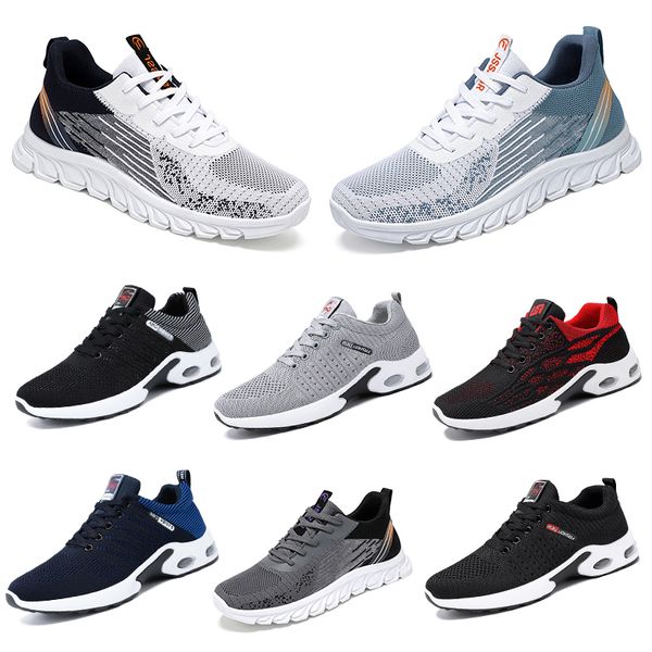 New Spring Men Momen Shoes Running Shoes Planos Modelos de Bule Branco Moda Moda Blocking Leisure Antiskid Grande Tamanho 45 Gai