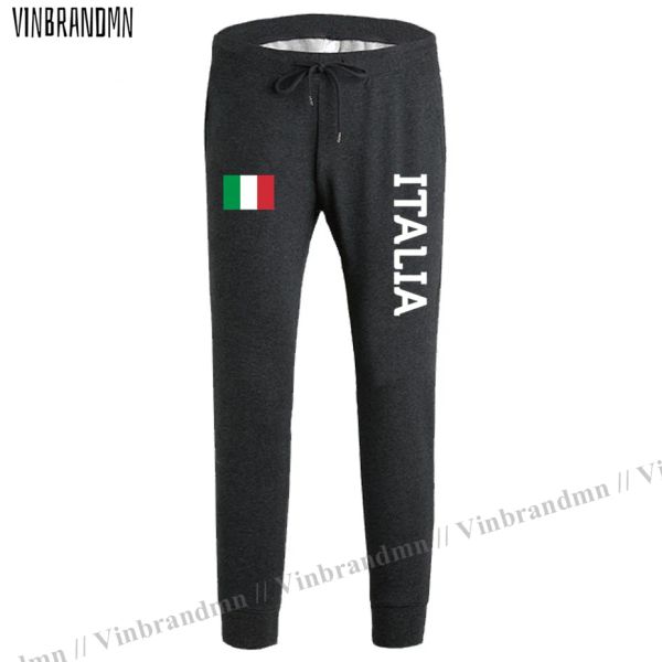 Sweatpants Itália Italia Italiano ITA calças masculinas corredores macacão moletom faixa suor fitness velo tático casual nação país leggin