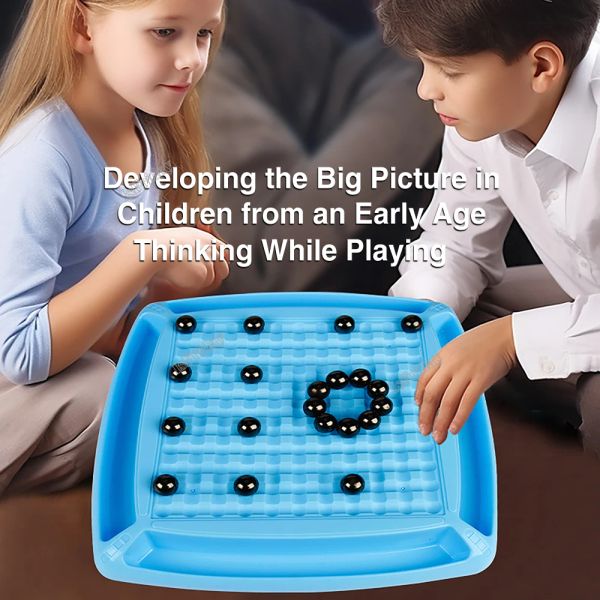Brinquedos jogo de xadrez magnético ímã pedra jogo de tabuleiro conjunto brinquedo para crianças jogo de batalha educacional presente de natal