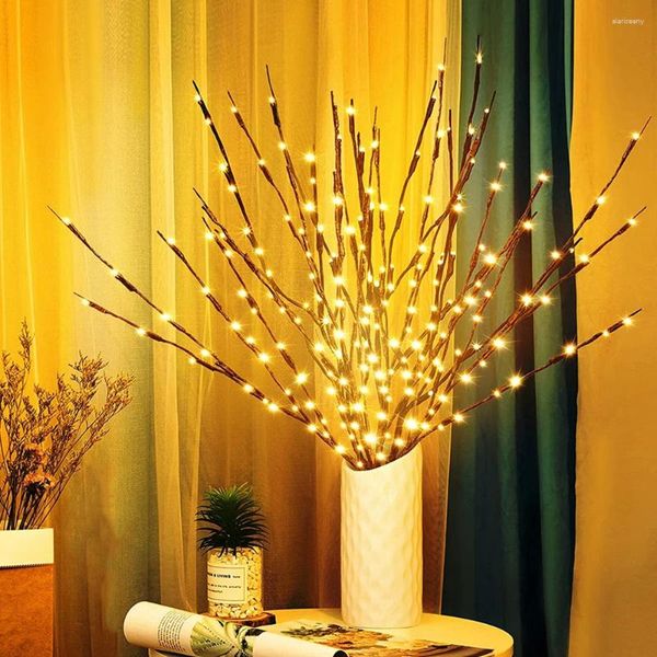 Saiten 20 Glühbirnen LED Weidenzweig Lampe Lichterketten Zweig Vase Fee Girlande für Weihnachtsbaum Hochzeit Party Dekoration