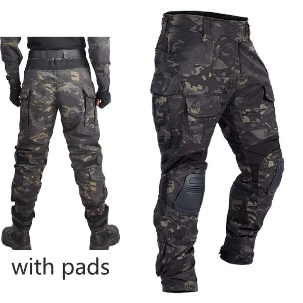 Pantaloni pantaloni tattici militari Airsoft Army Camo Pants Combat Pant Safari Multi Multi Pockets Paintball Airsoft Work Hunting Absids