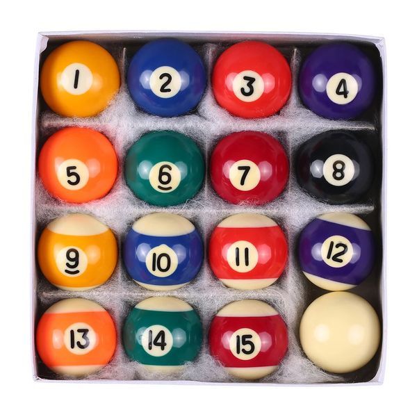 Billardkugel-Set für Kinder, Billard, Billardtisch, Bolas de Billar, Polyesterharz, kleine Queue-Bälle, komplettes Set, Snooker-Bälle, 240219