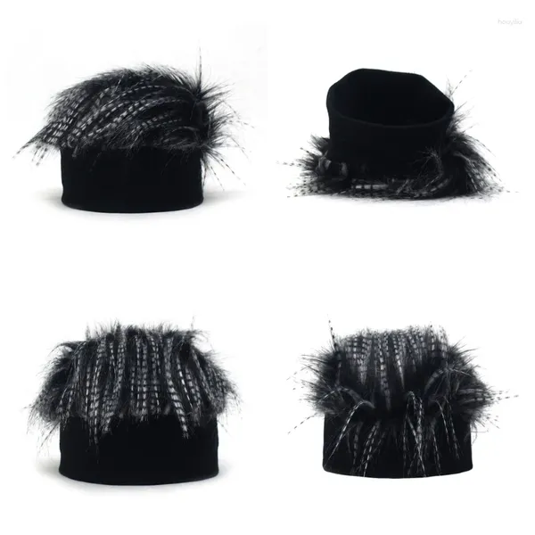 Berets Perucas Beanie Cap Toupee Womens Homens Esportes Ao Ar Livre Chapéus Rua Cabelo Chapéu