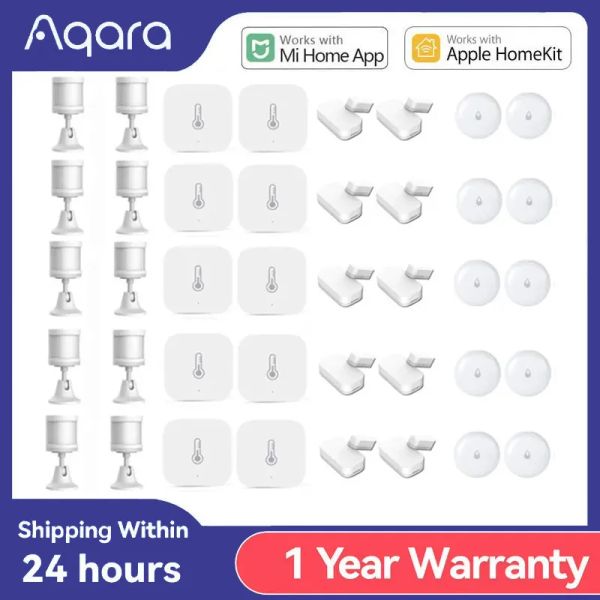 Steuern Sie Aqara Fenster Tür Temperatur Luftfeuchtigkeit Bewegung des menschlichen Körpers Wasser Eintauchen ZigBee Sensor Swich Smart Home für Mi Home HomeKit APP