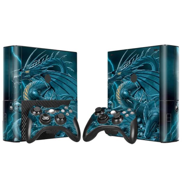 Adesivos dragão azul decalques de vinil adesivo para xbox 360 e game console e controlador pele tnxbox360e0099