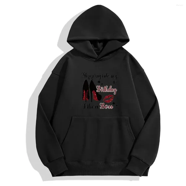 Hoodies masculinos jaqueta de impressão labial com capuz homens e mulheres com o mesmo outono inverno casais básico solto cor sólida marca de moda