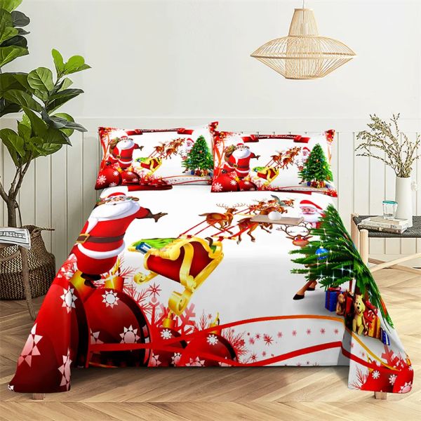 Set Babbo Natale set di lenzuola per bambini fogli e fogli di letti per letti e cuscino per le cuscinetti Set da letto per letti