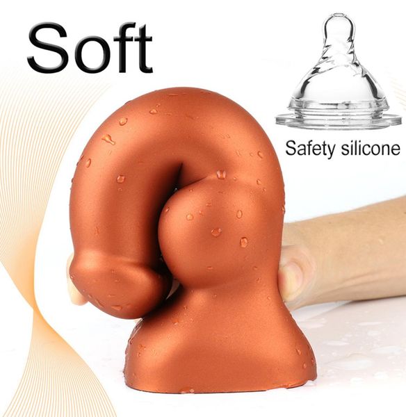 Grande buttplug giocattoli del sesso anale super morbido butt plug ventosa dildo erotico dilatador anale gay donne uomini culo strumento di massaggio prostatico T24559789