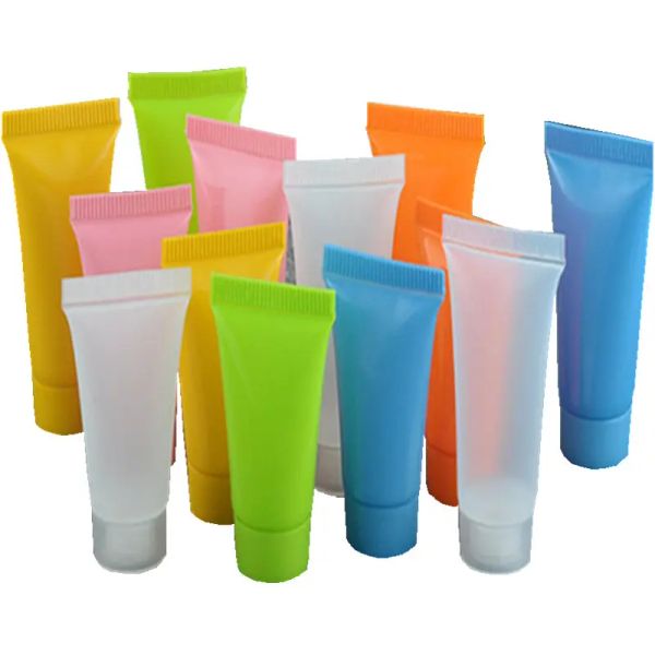 Flaschen 50 teile/los Neue 5g 10g Mehrfarbige Make-Up Tube Handcreme Schlauch Probe Leere Flüssigkeit Kosmetik Schläuche farben Schlauch Gesichtsreiniger Tube