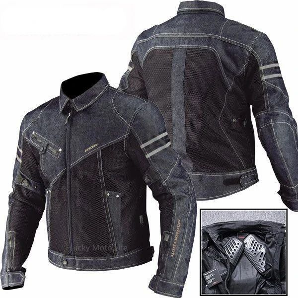 JK006 Jacke Frühling Atmungsaktive Denim Mesh Racing Ride Hochleistungs-Fallschutzkleidung Motorradjacke 240227