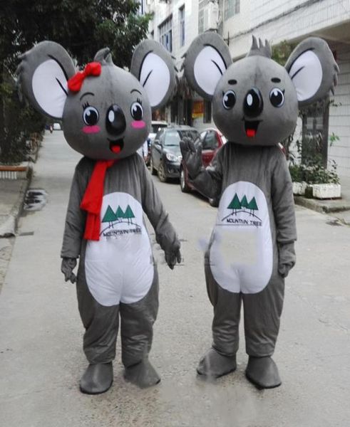 Maskot kostümleri koala ayı maskot kostümü tüylü takım elbise parti oyunu elbise kıyafetleri giyim reklamı karnavalı cadılar bayramı Noel Paskalya adu8392362