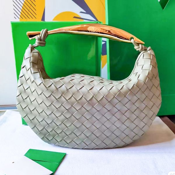 10A Negozio di tessuti da donna intrecciato Borsa di design da uomo in vera pelle città Manico in metallo Anche pochette Borsa di lusso Totes tessuto da viaggio moda Borse a tracolla a tracolla