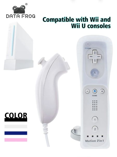 Gamepad Data Frog Telecomando Wii con Motion Plus Gamepad Mano sinistra/Nunchuck Motion Plus opzionale per console Nintendo Wii