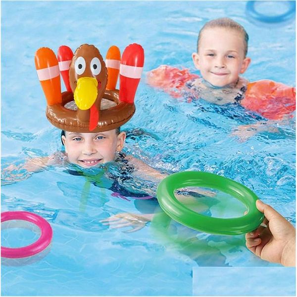 Andere Pools Spashg Weihnachten aufblasbares Spielzeug Party Garten Schwimmbad Türkei Kopfbedeckung Werfen PVC Kreis P136 Drop Lieferung nach Hause G Dh4Qf