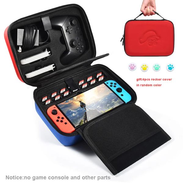 Sacos ns portátil viagem à prova dwaterproof água caixa de transporte para nintendo switch/oled acessórios deluxe profissional saco armazenamento duro