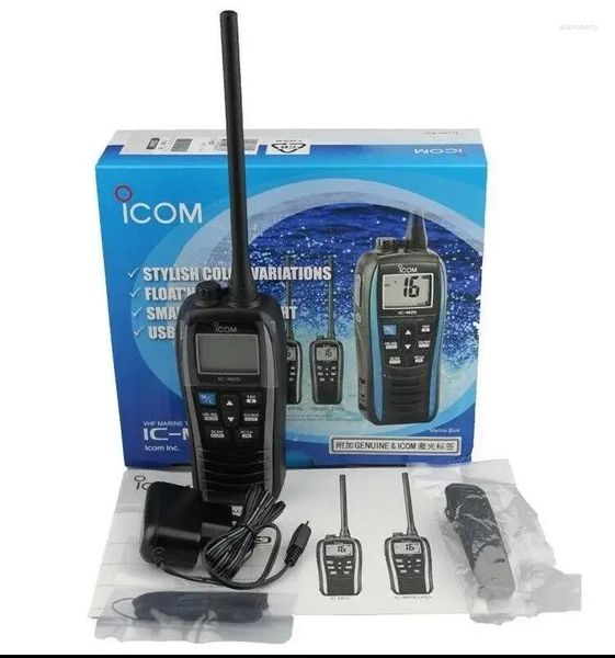 Портативная морская рация ICOM IC-M25 5 Вт, портативная морская радиостанция VHF, легкий водонепроницаемый ЖК-дисплей