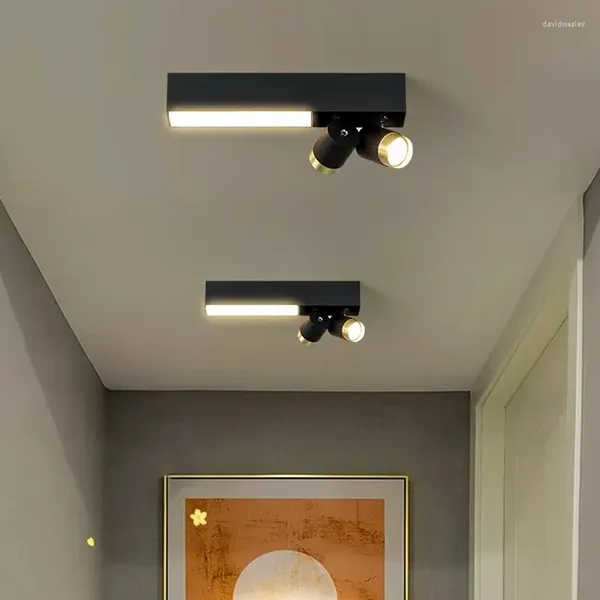 Plafoniere Lampada moderna a LED Faretti minimalisti per interni per camera da letto Studio Sala da pranzo Arredamento Corridoio Balcone