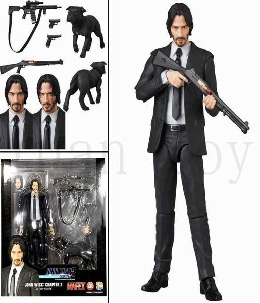 6inch Yeni Tip MAFEX 085 John Wick Bölüm 2 Aksiyon Figürü Model Oyuncak Bebek Korku Cadılar Bayramı Hediyesi Q07227284662