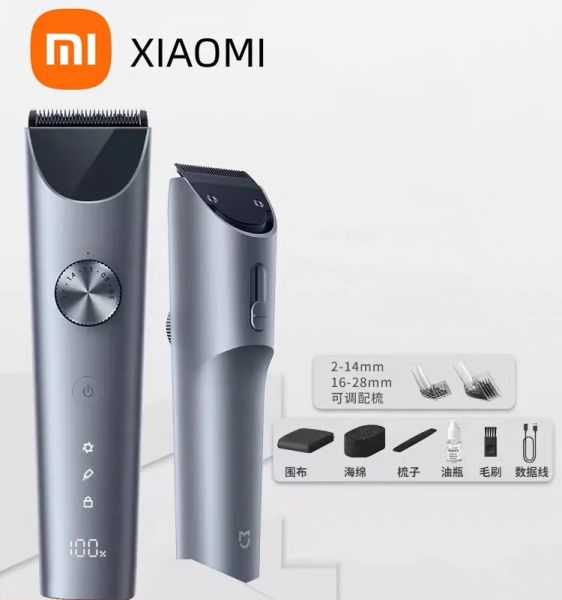 Trimmer 2023 XIAOMI NORMA MIJIA IPX7 Tagliatore di capelli 2 Macchina per tagliare i capelli senza fili Lama in lega di titanio Uomini Basette Rasoio elettrico Barbiere