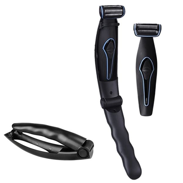 Pro rosto barba máquina de barbear navalha elétrica aparador de cabelo bodygroom kit barbeador elétrico para homens corpo de volta 100-240v recarregável 240228