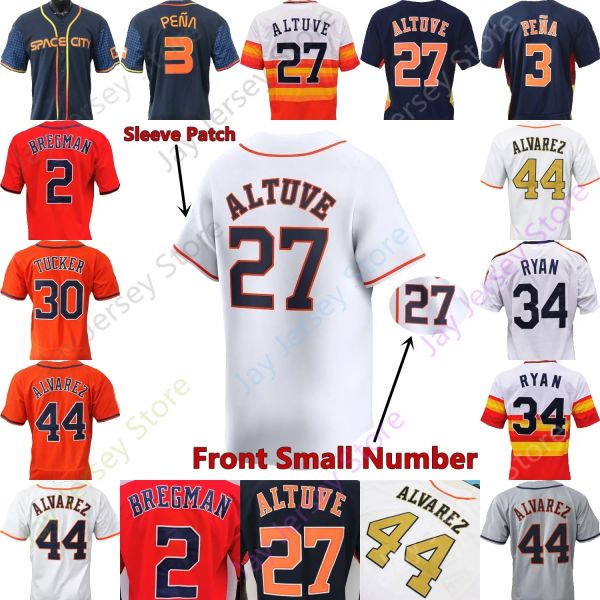 Jersey de beisebol Jose Altuve Alex Bregman Jeremy Pena Yordan Aarez Nolan Ryan Tucker Hader Verlander Caratini Julks McCormick Abreu Dubon Hensley Diaz Salazar