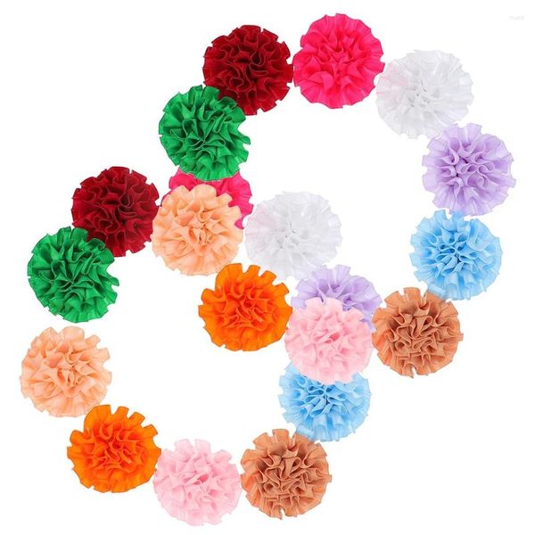 Abbigliamento per cani 20 pezzi Ornamento per fiocco Accessorio per animali Collare multicolore Fiori Decorazione per animali domestici per gatti in poliestere