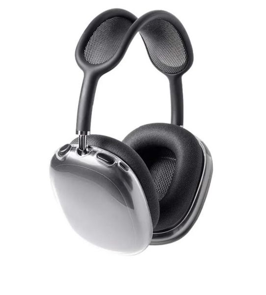 Für Airpods Max Bluetooth-Ohrhörer Kopfhörerzubehör Transparentes TPU Festes Silikon Wasserdichte Schutzhülle AirPod Maxs Kopfhörer Headset-Abdeckung Cas1