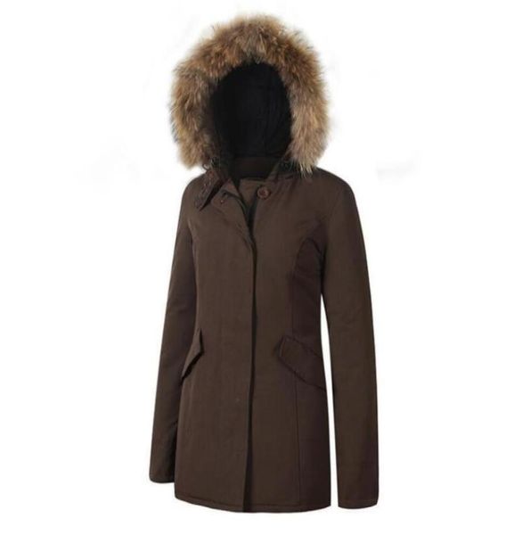 Moda Donna Piumino artico Donna Piumino d'oca invernale Cappotto parka spesso da esterno Cappotto caldo da donna8198717